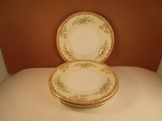 Vintage NSP Meito China Japan Set of 4 Bread Plates B