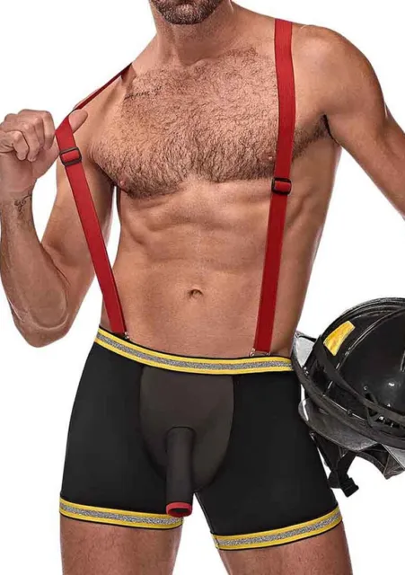 Costume pompiere sexy Male Power Sexy S - XL costume pompiere nero nero