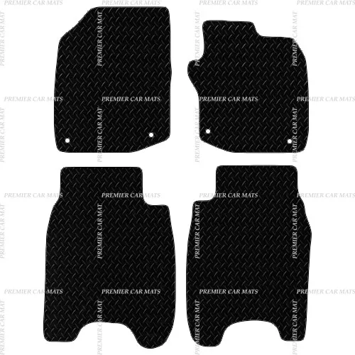 Fits Honda Civic 2012 To 2016 Tailored Black Rubber Car Floor Mats Set (4 Clips)