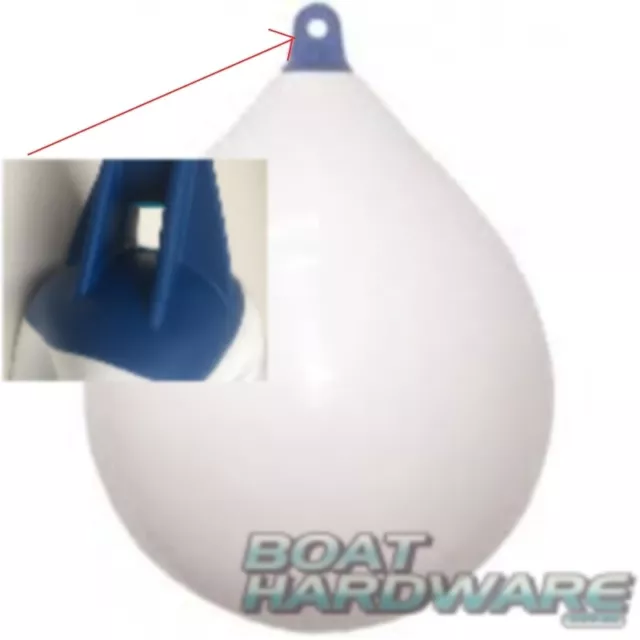 Teardrop Inflatable Boat Yacht Fender Buoy Bumper 550x730mm White/Blue