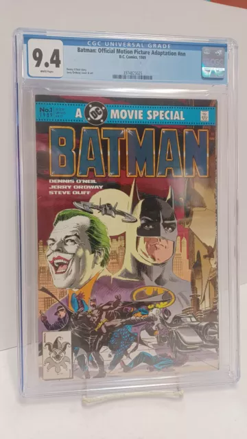 BATMAN MOVIE ADAPTATION (DC Comics, 1989) CGC Graded 9.4 ~ White Pages