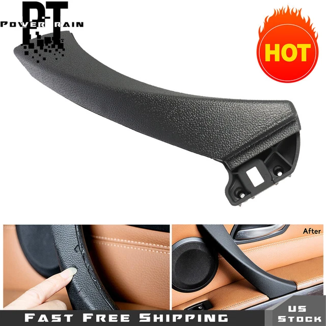 Ｂlack Right Side Inner＆Outer Door Panel Handle Pull Trim Cover For BMW E90 328i