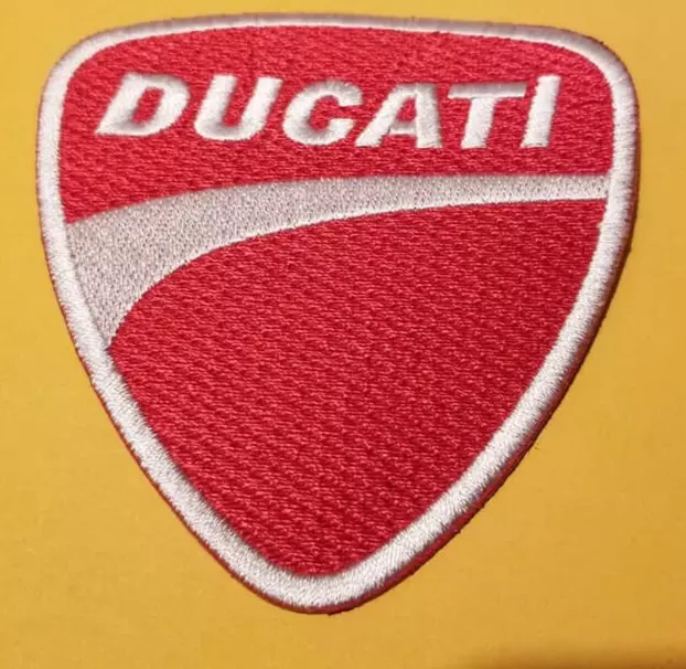 Ducati Motorcycle Embroidered Patch approx 3.25x3.5"