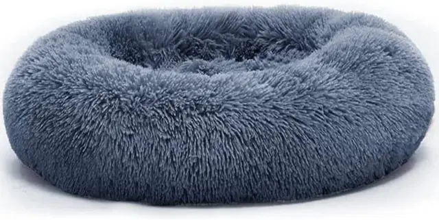 Faux Fur Cat/Dog Beds for Small Dogs, Soft Plush Donut Cuddler Cushion Pet Sofa