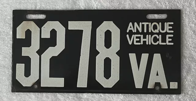 1950’s Virginia Antique Vehicle License Plate