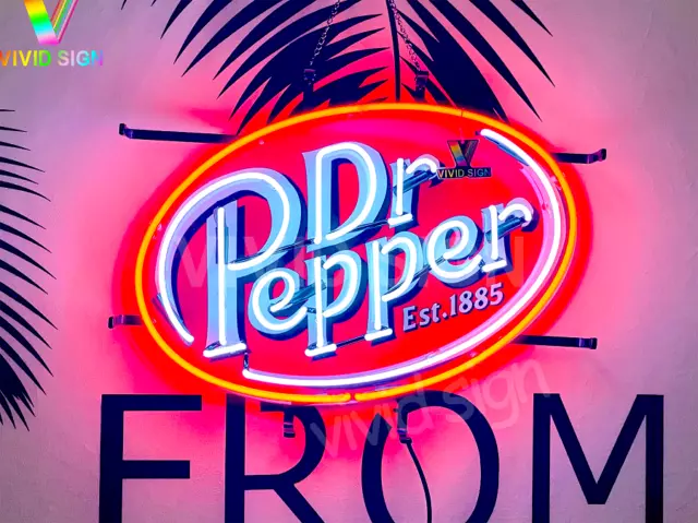 Dr Pepper Est 1885 Light Lamp Neon Sign 20"x16" With HD Vivid Printing Beer NY