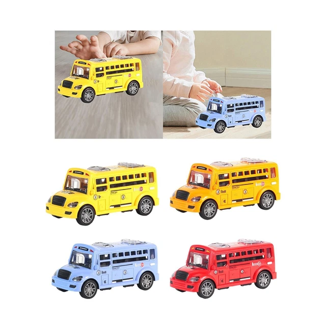 Modèle de Bus Convertible en Alliage pour Enfants, Bus à Rétrofriction Haute Simulation Apparence Exquise Bus en Métal Jouet Modèle de Bus en Alliage pour Enfants
