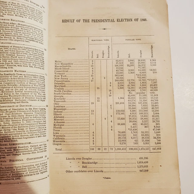 Vintage Book 1864 The Great Rebellion Government Political History yrs 1860-1864 4