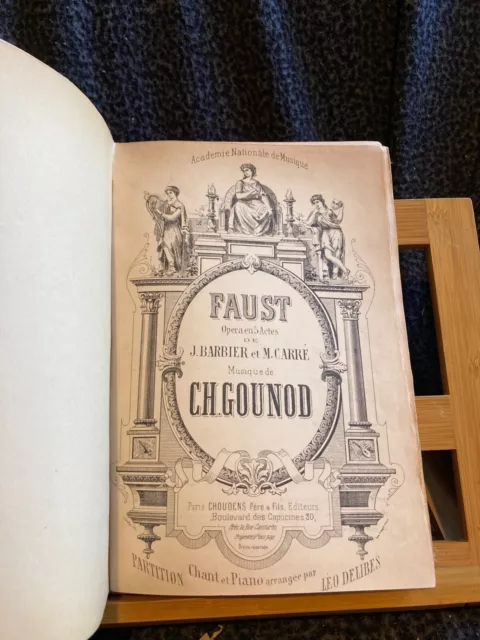 Charles Gounod Faust Partition chant piano ancienne reliée éditions Choudens