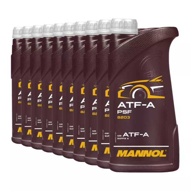 10 (10x1) Liter MANNOL ATF-A Automatik Getriebeöl / Automatiköl / GM Suffix A