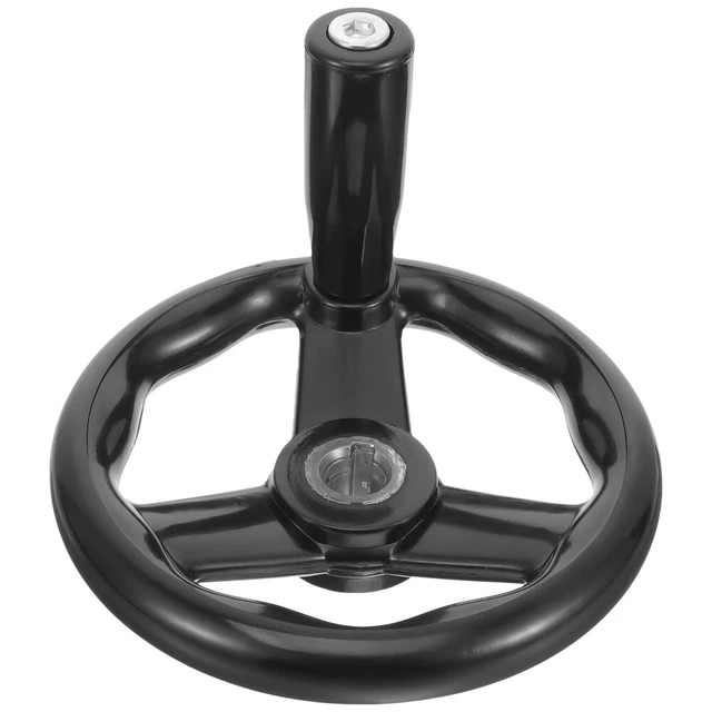 Volant à Main 200mm Bakélite 3 Rayons Avec Poignée - Roue Manivelle Noire