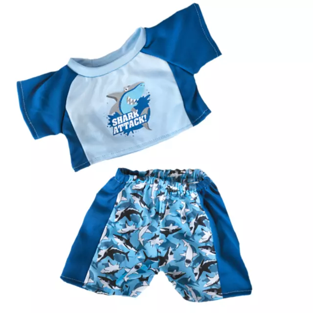 TEDDY BEAR CLOTHES Shark Swim Beach Sports Outfit - 16"/40cm BUILD a TEDDY BEAR