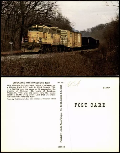 Ansichtskarte  CHICAGO & NORTHWESTERN 4333 Eisenbahn Railway USA Amerika 1970