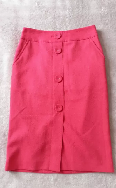 💕Next Size 8R Smart Hot Pink Button Front Wiggle Pencil Skirt~ Immaculate!💕