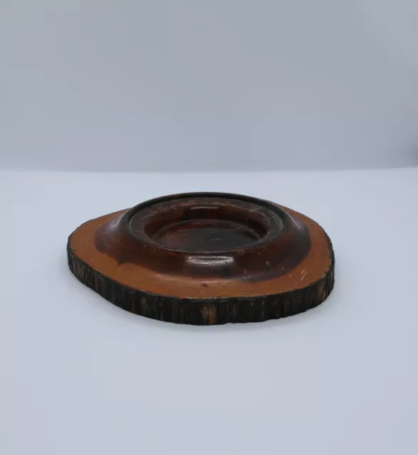 Vintage wooden mulga ashtray, 1950s ashtray made from bandal wood Australia
