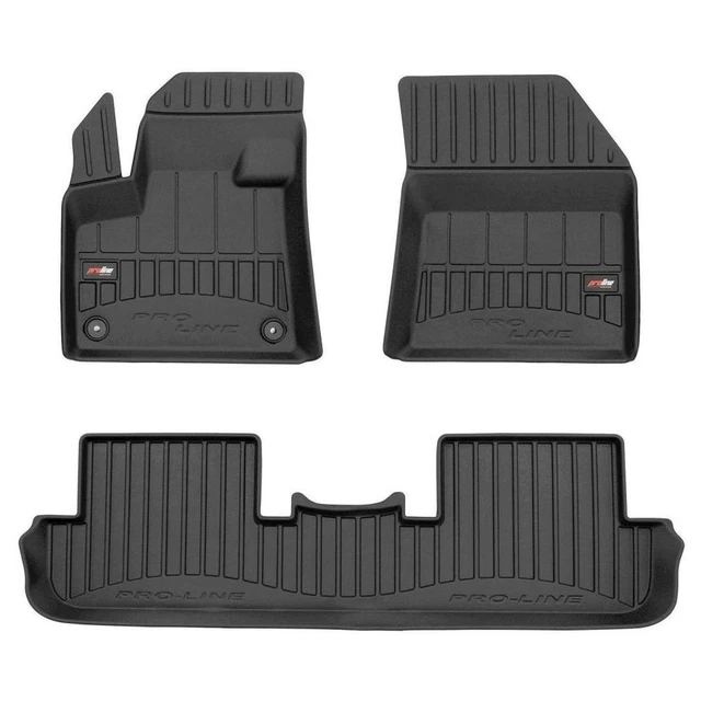 Jeu De Tapis De Sol TPE Frogum Pro-Line Pour Peugeot 308 III (2021+) - 3 Pièces, Noir, Antidérapant, Imperméable - Fabriqué En Pologne