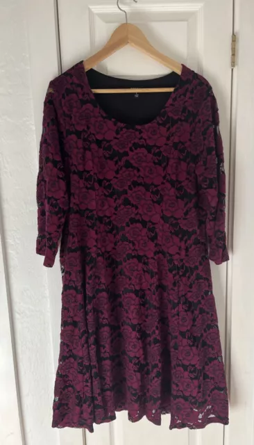 Torrid 1 Purple Long Sleeve Mini Dress