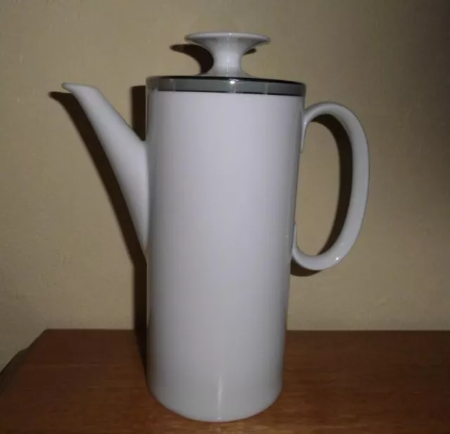 Thomas Kaffeekanne 1,25L weiß Serie „Medaillon“ Platinrand