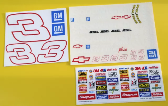 RC 10th scale 1:10 Radio Control car RACE RALLY NUMBER stickers decals