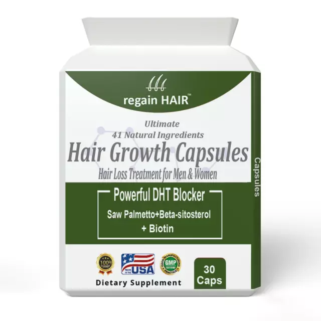 Hair Loss Treatment 41 Ingredients Powerful DHT Blocker Can use with MinoxidiI