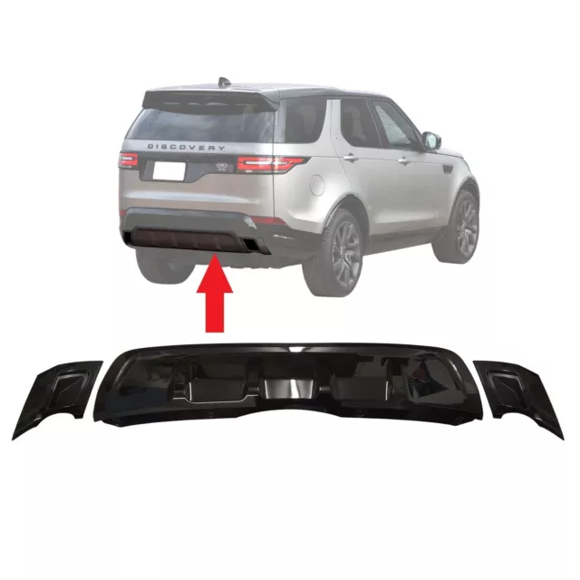 Land Rover Discovery 5 (2017+) Rear Bumper Upgrade Kit Tow Cover & Trims - Black