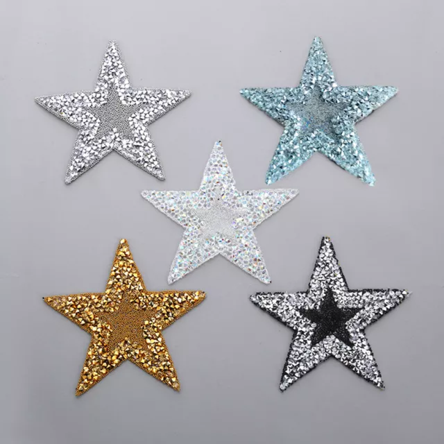 Apliques De Parches De Estrellas De Diamantes De Imitación De Cristal De 8X8 <