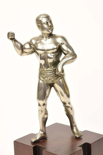 20th Century, Burmese Bronze Standing Bodybuilder 2