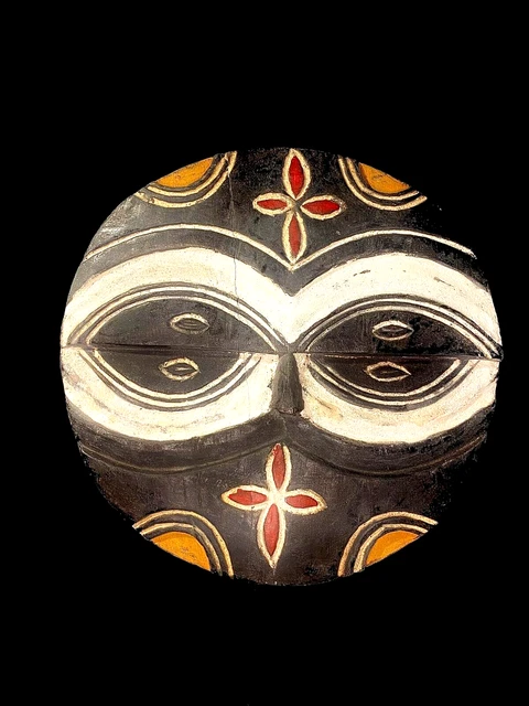 Téké of Gabon/African mask antiques tribal Face vintage Wood Carved Hanging-5956