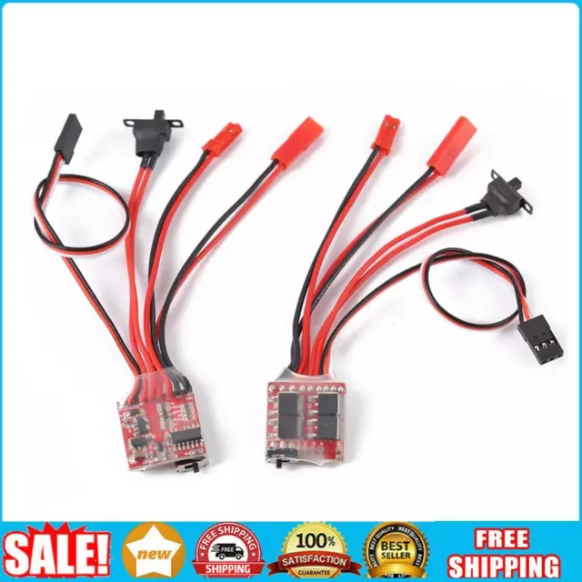 2pcs Durable Mini Brushed Electronic Speed Controller Set for RC Car with 5.7V