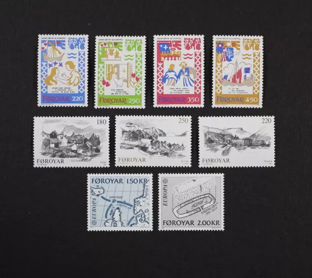 FAROE ISLANDS 1982 Year set collection made up of 9 stamps Mint NH