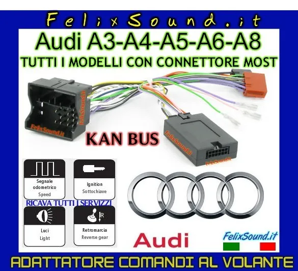 Audi Interfaccia Comandi Al Volante Canbus Con Connettore Most