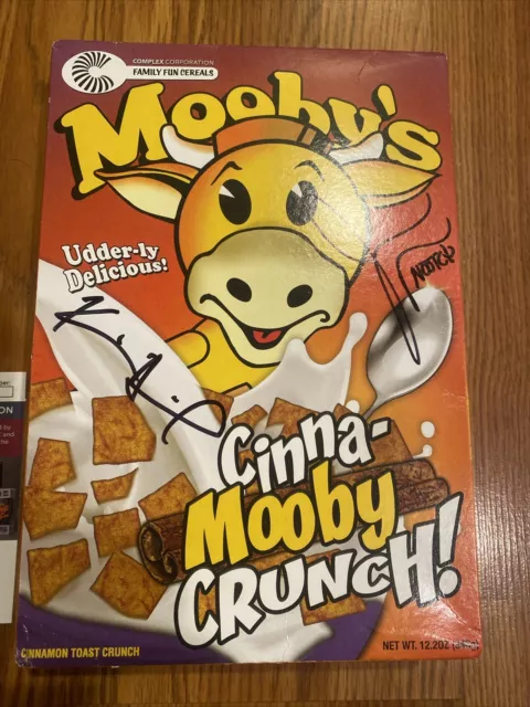 Kevin Smith Jason Mewes Signed Jay Silent Bob Mooby Cereal Box Insc “Nootch” JSA