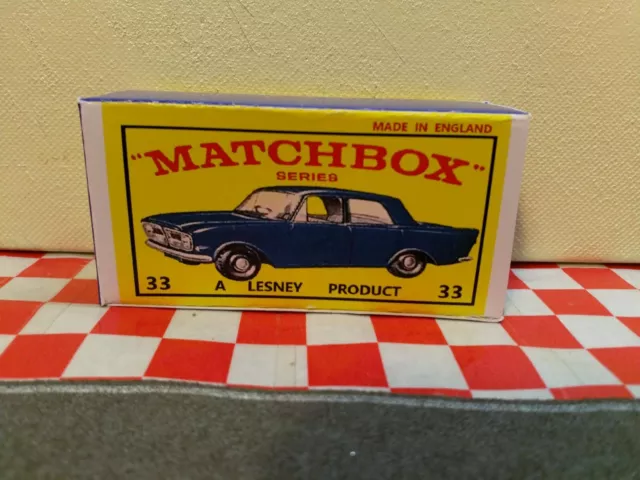 Matchbox Lesney No33 Ford Zephyr EMPTY REPRO BOX ONLY NO CAR