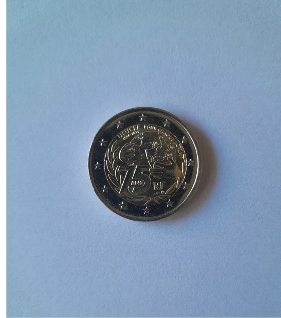 Pièce rare Commémorative 2 euros 75 Ans de L'UNICEF 2021 