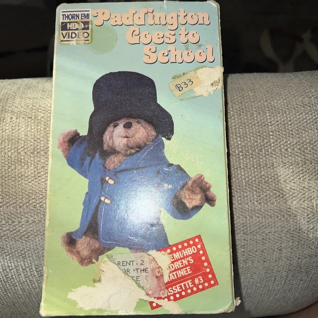 PADDINGTON GOES TO SCHOOL Vhs Video Tape 1986 HBO FilmFair StopMotion