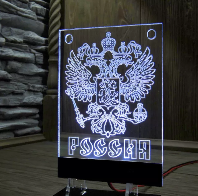 Trucker LKW Namensschild  LED Panel  Emblem von Russland Россия 12-24v VIDEO