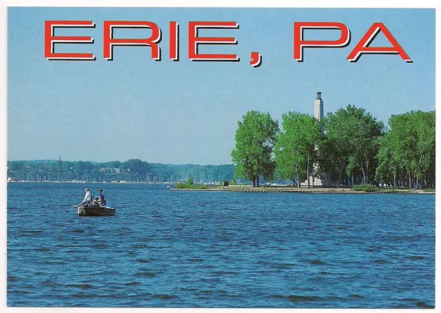 ERIE PA Postcard FISHING Misery Bay PRESQUE ISLE STATE PARK Perry PENNSYLVANIA