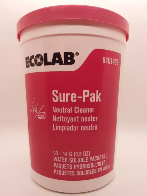 Skilcraft Ecolab Sure-Pak 6101409 Neutral Cleaner - Water Soluble Packets