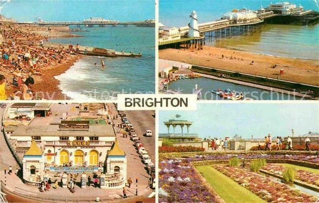 72744999 Brighton East Sussex Beach Aquarium West-Pier Sunken-Gardens Brighton