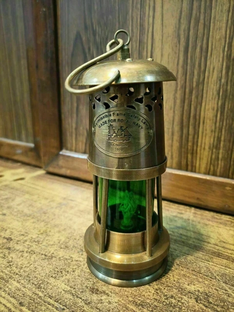 Antik Messing kleine Öllampe maritime Schiffslaterne 6" handgefertigte...