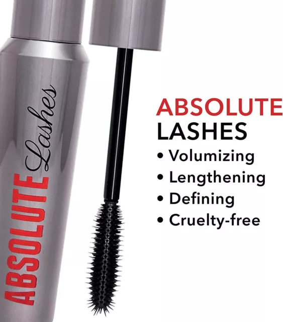 W7 ABSOLUTE Mascara Black Waterproof Long Lasting Lengthening Volumising Lashes