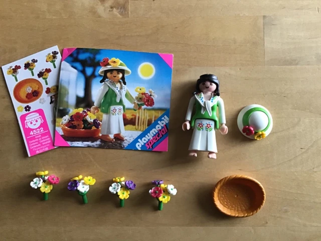 Figurine Playmobil 5343 - Marchande De Fleurs Belle Époque 1900 - Femme En Robe - Occasion