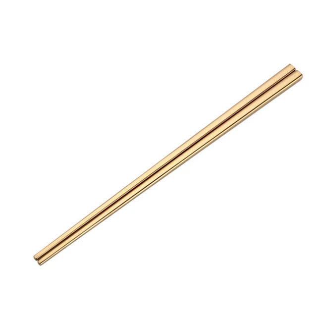 Un par de palillos de acero inoxidable galvánico palillos cuadrados