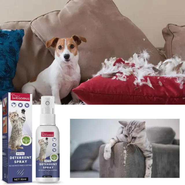 50ml Pets Cat Scratch Deterrent Spray Natural Protects Spray Sofa Furniture Z19C