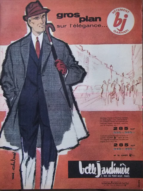 Publicité De Presse 1961 Belle Jardinière Manteau Et Costumes - Advertising
