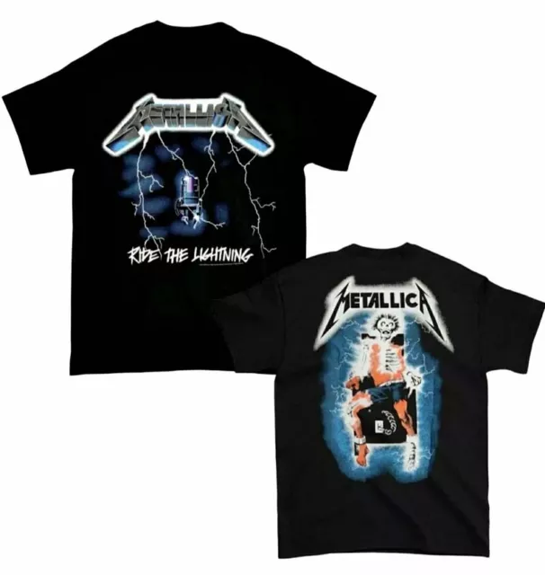 New Authentic Metallica Ride The Lightning Heavy Metal Band Shirt badhabitmerch