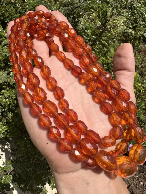Collier Ancien En Perles D'ambre De La Baltique - Occasion En Très Bon état - Bijou Naturel