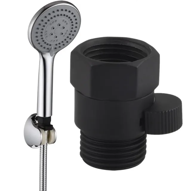 Válvula de latón robusta para cabezal de ducha negro mate tecnología de ahorro de agua