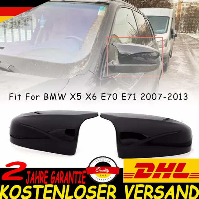 2x M Stil Spiegelkappe Aussenspiegel Gehäuse Kappen Für BMW X5 X6 E70 E71 07~13