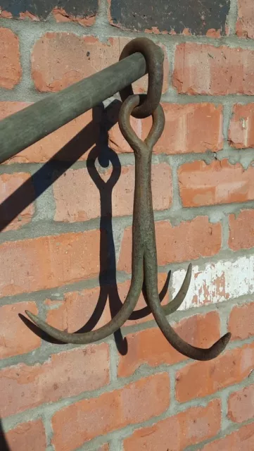 Blacksmith made Wrought Iron hooks Antique Butchers Meat game pheasant hooks